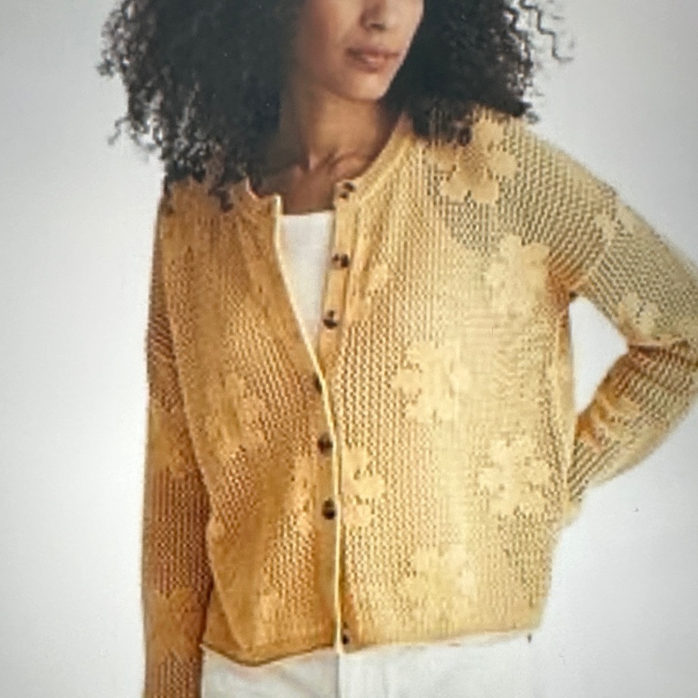 Madewell Floral Open Knit Cardigan